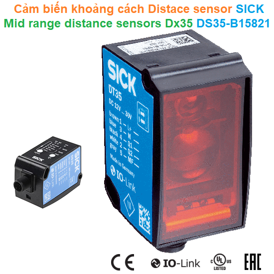 Cảm biến khoảng cách Distace sensor - SICK - Mid range distance sensors Dx35 DS35-B15821 (1057656)